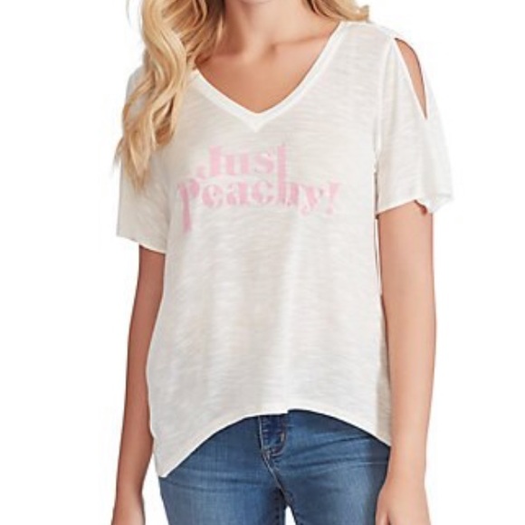 Jessica Simpson graphic tee T-shirt just peachy - Picture 1 of 5